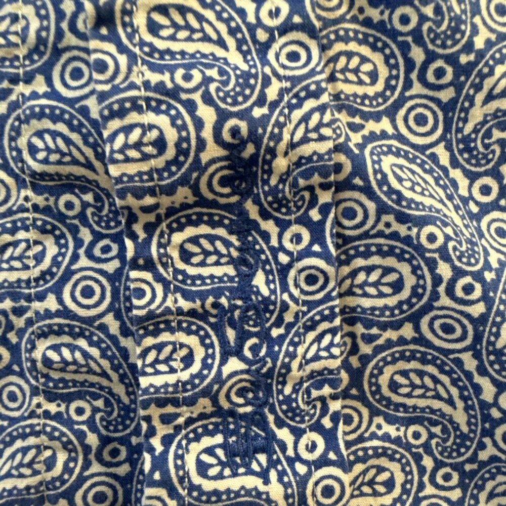 Ben Sherman Mens Button Down Shirt XL Paisley Long Sleeve Blue/White 100% cotton - Picture 5 of 10